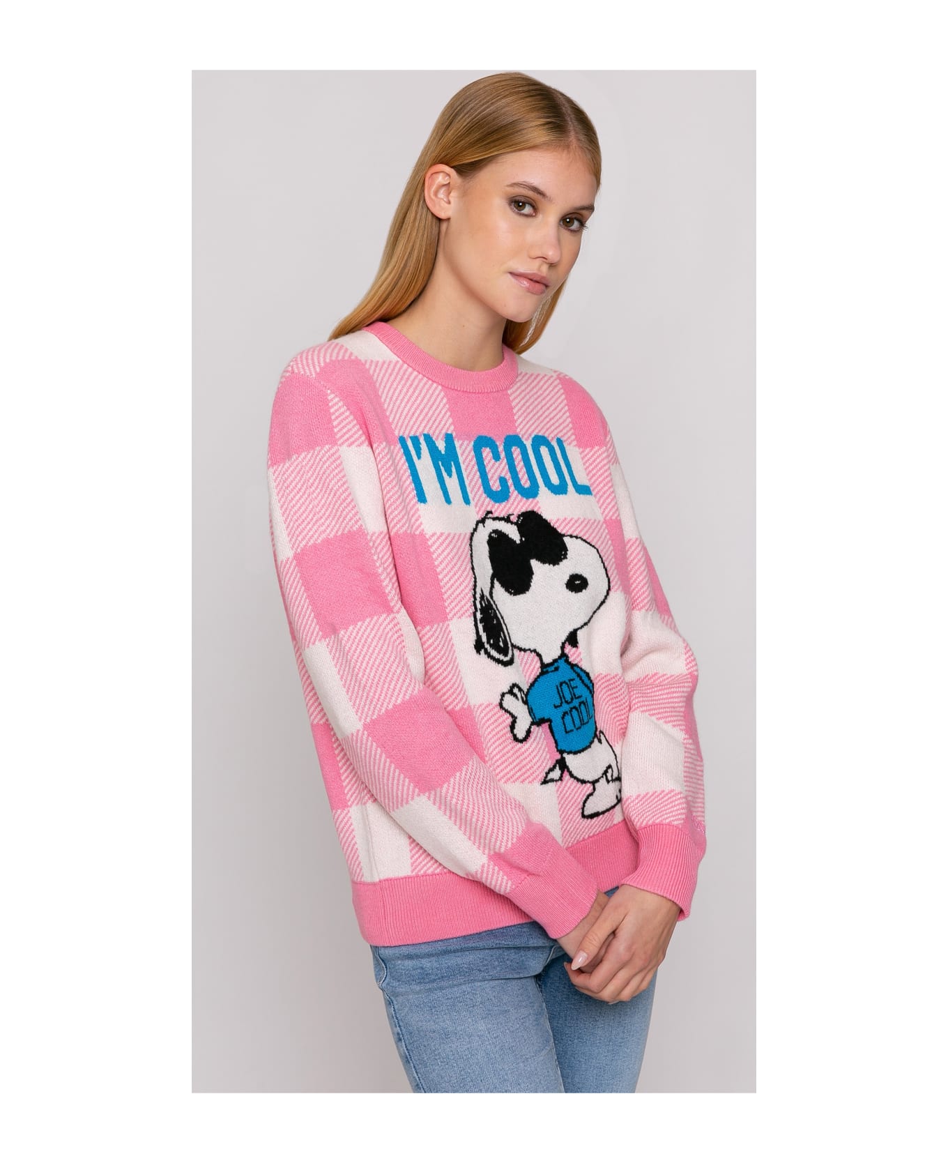 MC2 Saint Barth Woman Sweater With Snoopy I'm Cool Print | Snoopy - Peanuts Special Edition - PINK