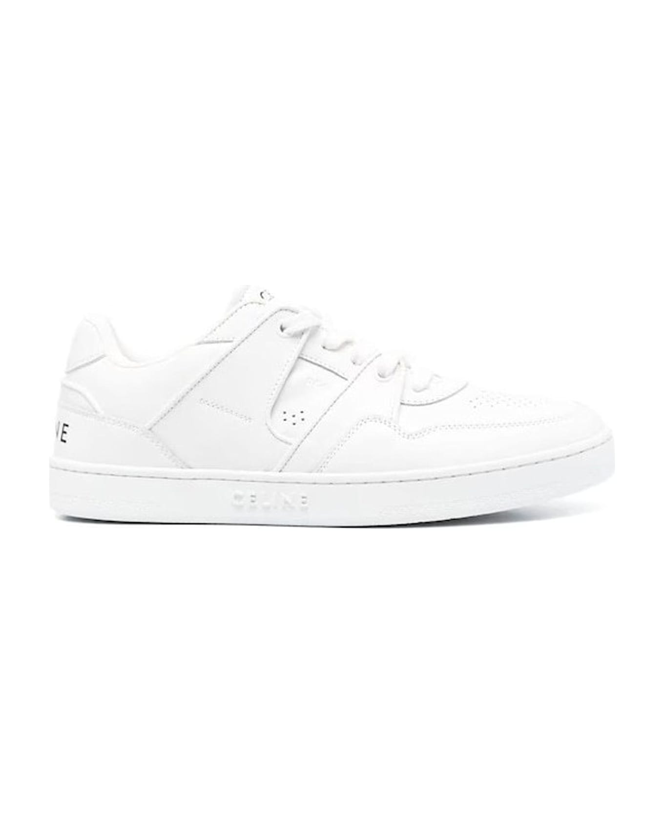 Celine Ct-04 Low Top Leather Sneakers - White