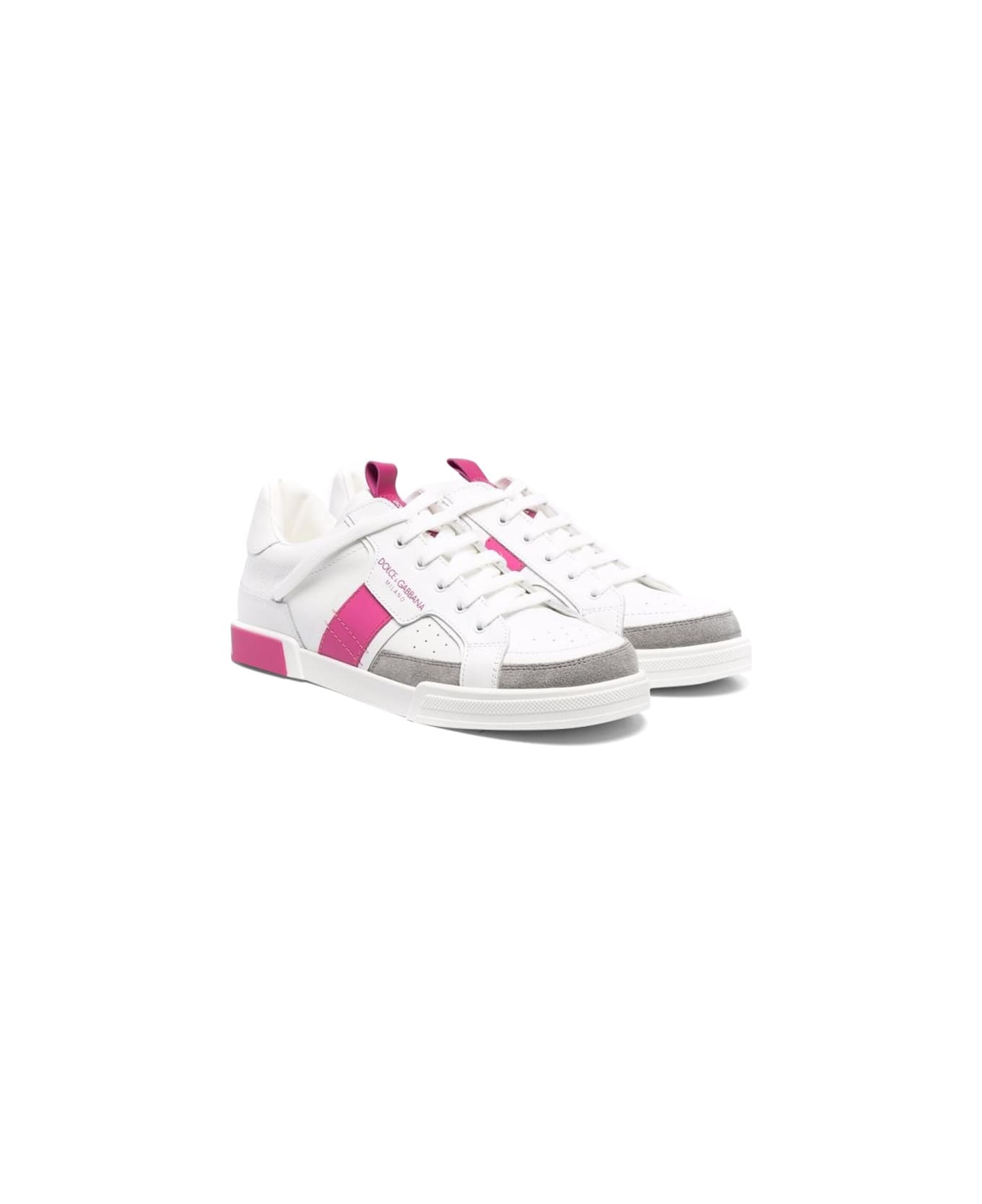 Dolce & Gabbana Low Lace-up Sneaker - WHITE