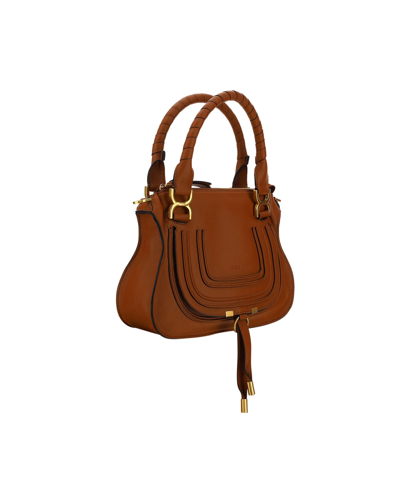Chloé Marcie Shoulder Bag - Leather Brown トートバッグ