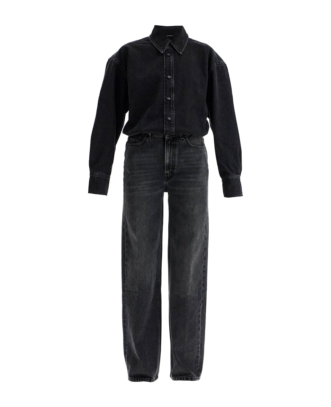 Haikure Tilda Denim Jumpsuit - MEDIUM BLACK (Black)