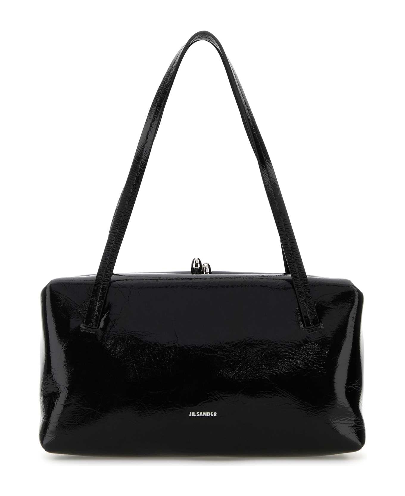 Jil Sander Black Leather Goji Pillow Handbag - BLACK