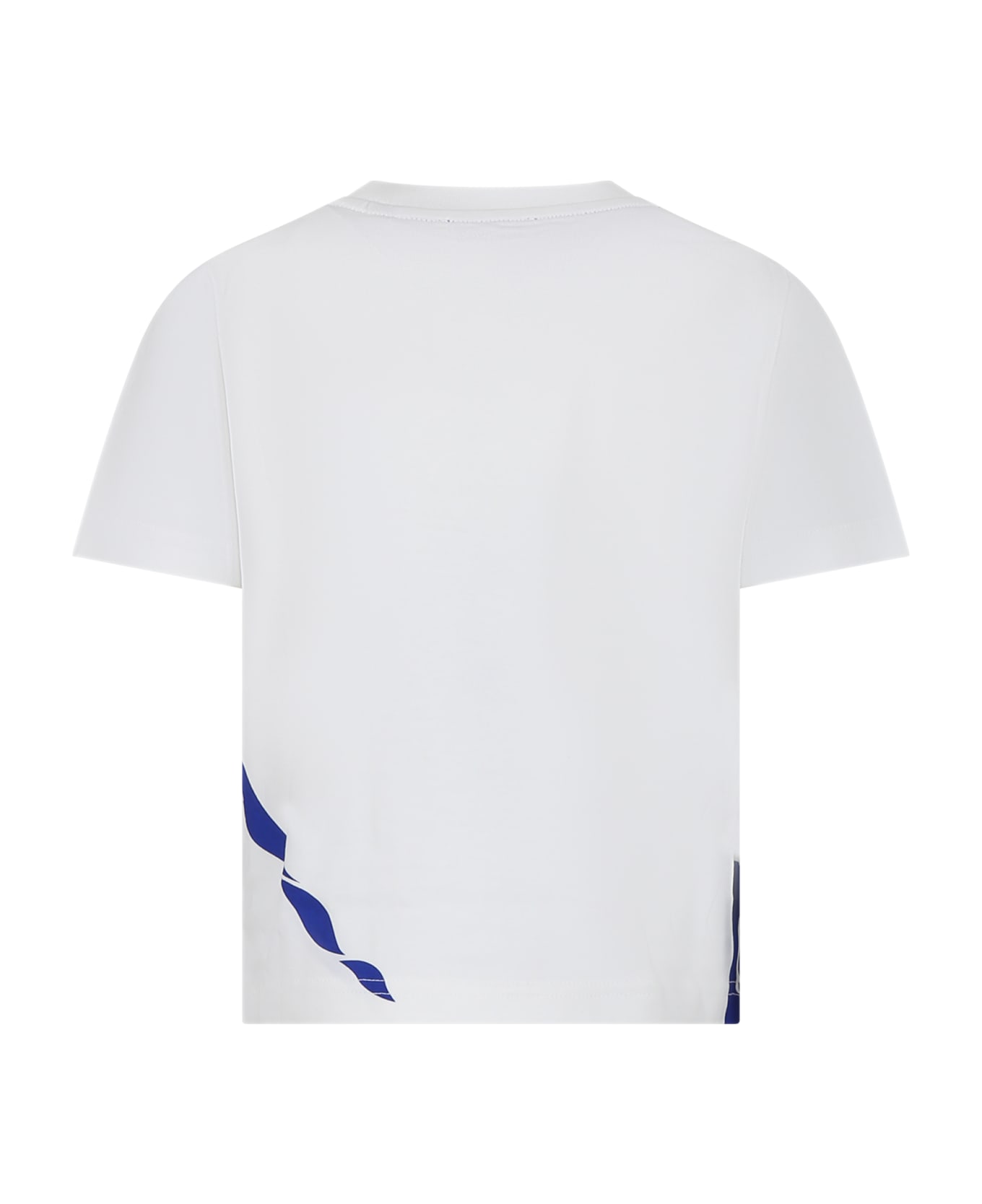 Burberry White T-shirt For Girl With Print - White Tシャツ＆ポロシャツ