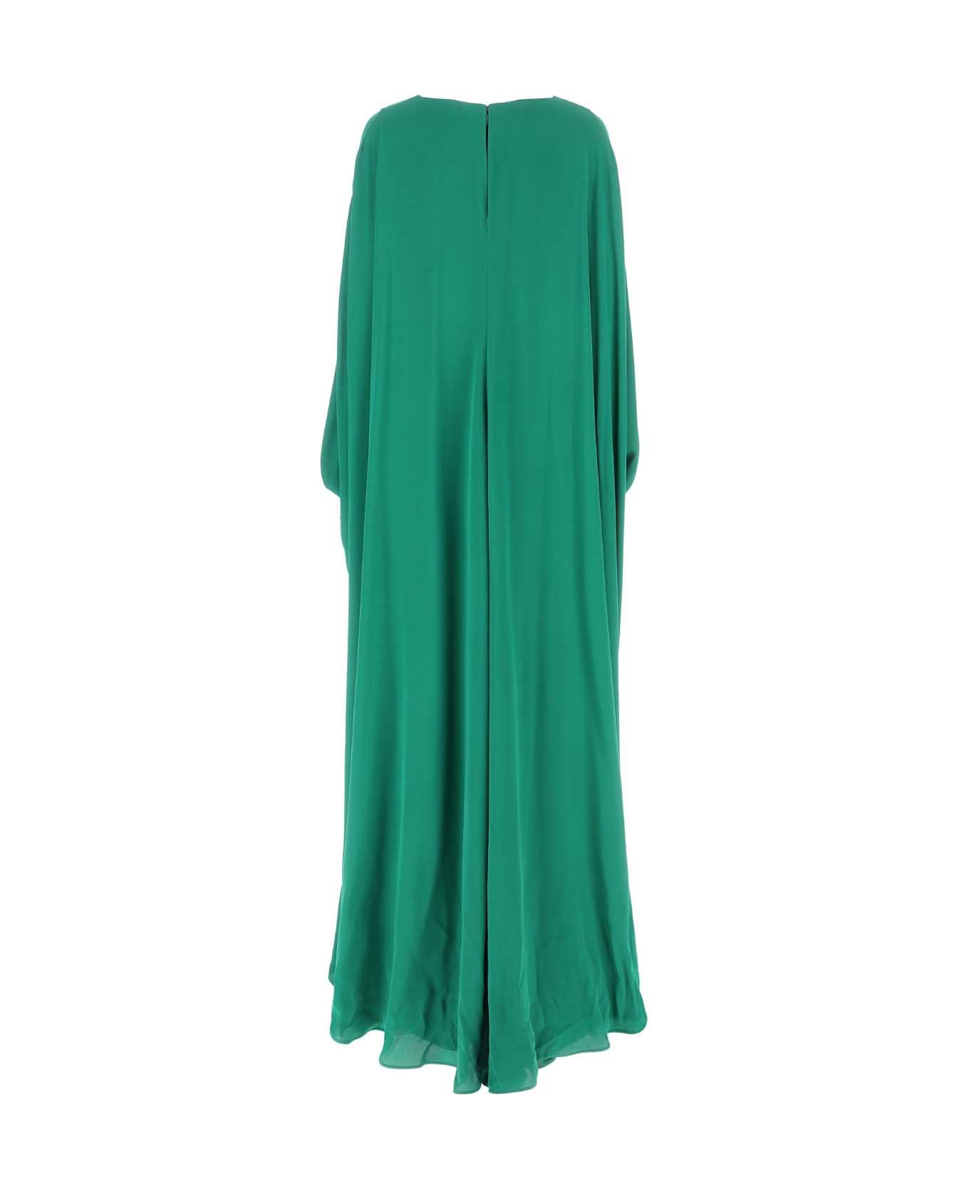 Valentino Garavani Grass Green Crepe Long Dress - ANTICGREEN