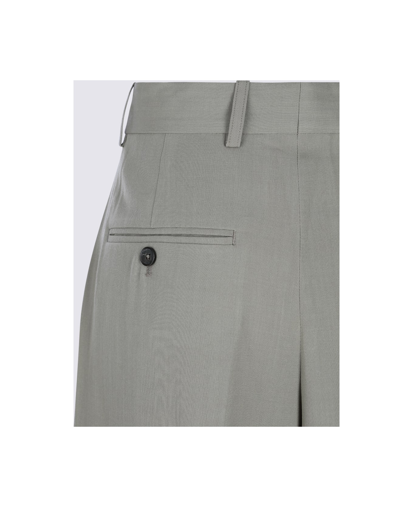 Totême Grey Viscose Pants - Beige