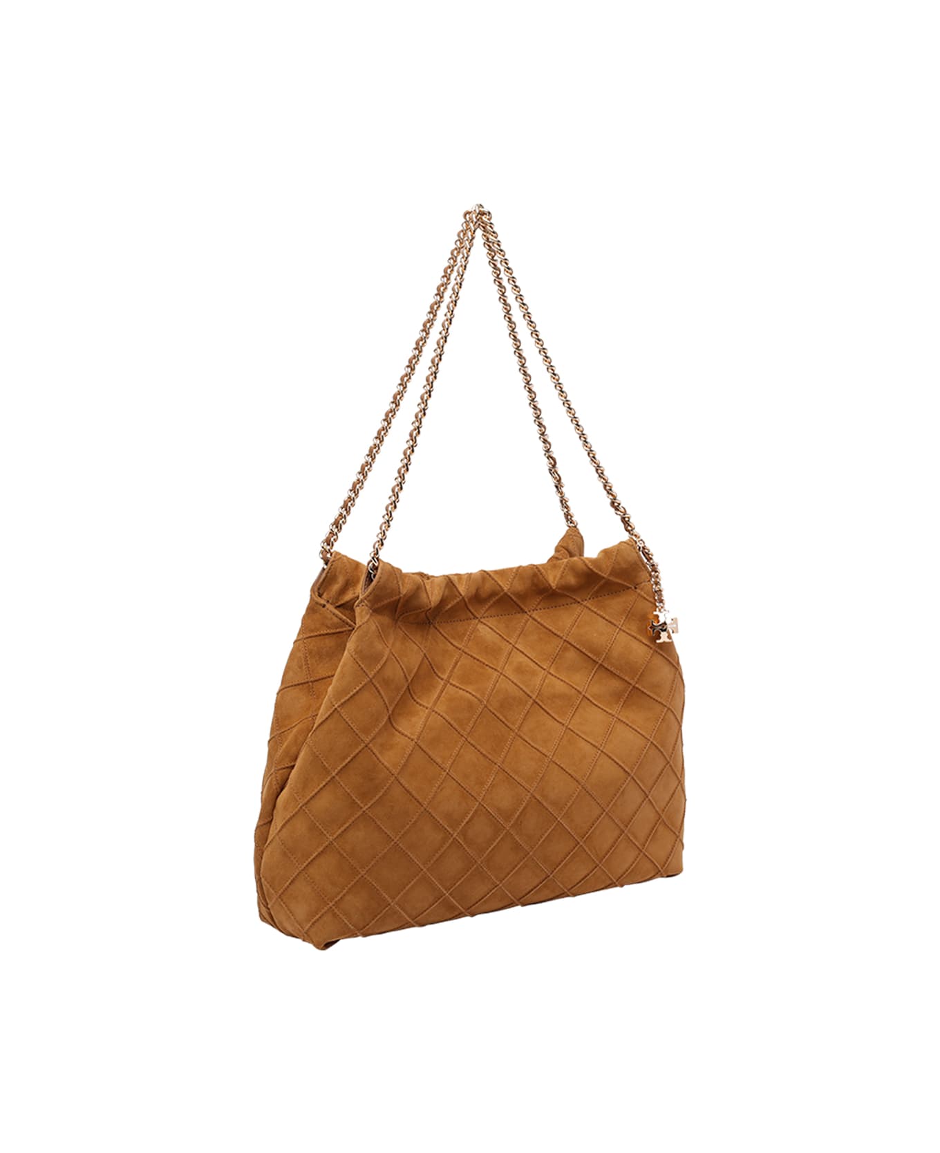 Tory Burch Fleming Suede Hobo Bag - Brown