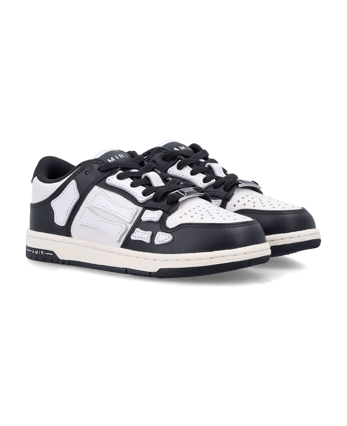 AMIRI Kid - Skel-top Low Sneakers - BLACK/WHITE