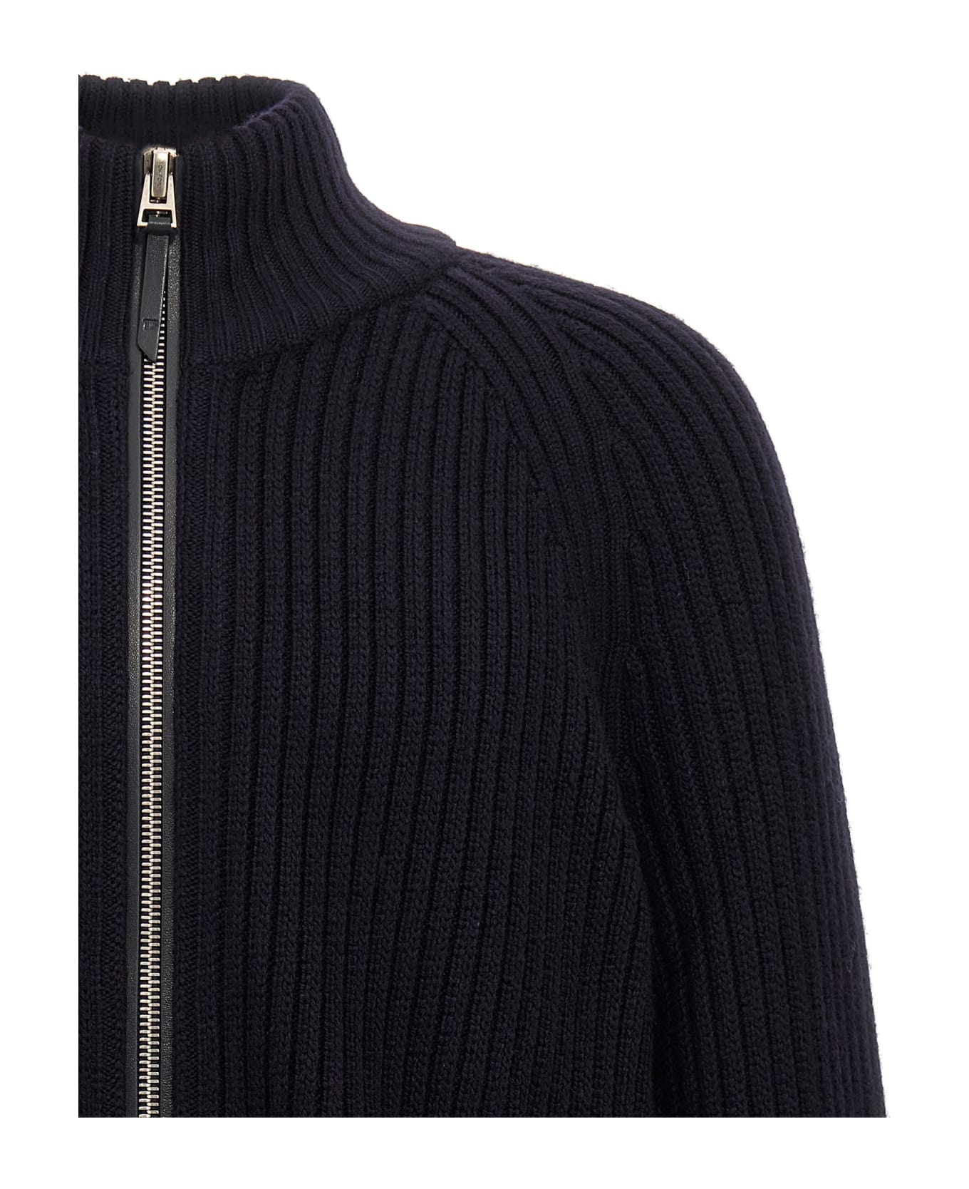 Tom Ford Ribbed Cardigan - Blue