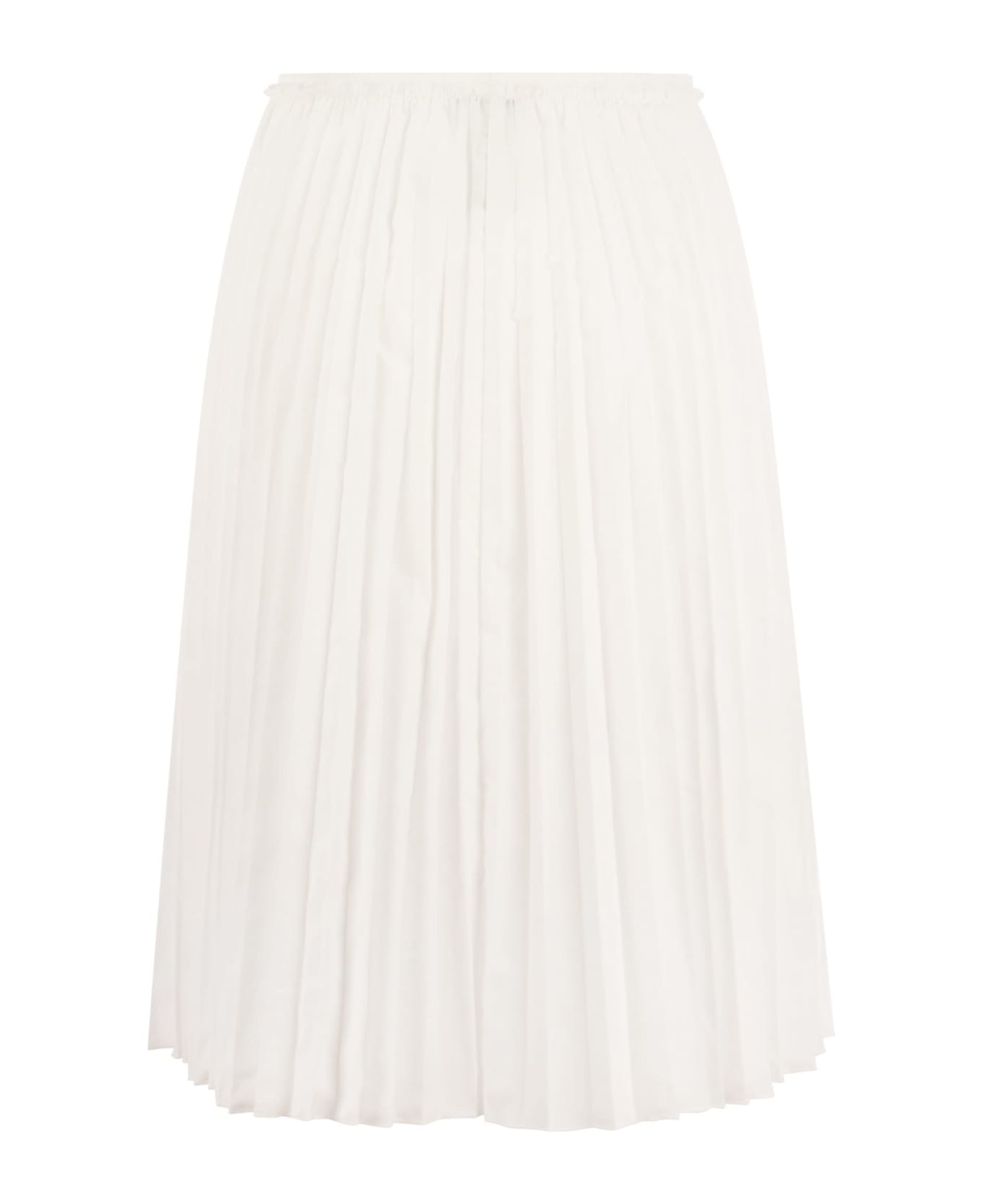 RED Valentino Pleated Taffeta Skirt - White