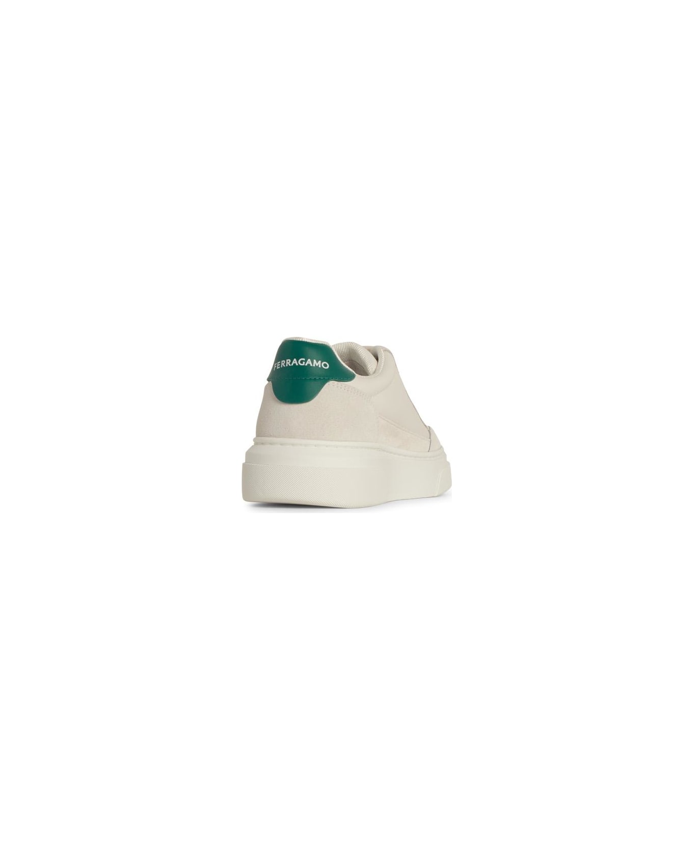 Ferragamo 
cassina
 White Leather Sneakers - White