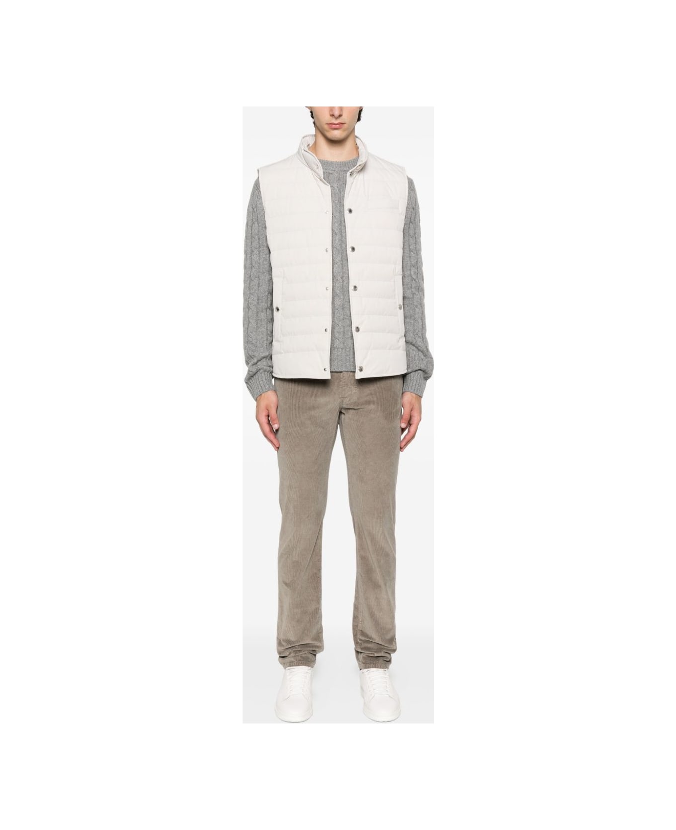 Brunello Cucinelli Nylon Down Vest - White