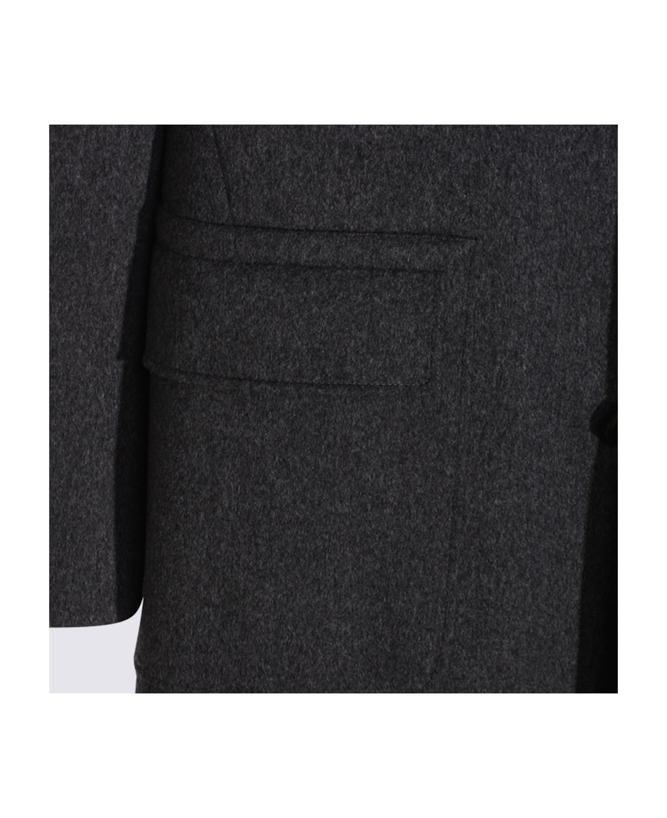 Canali Dark Grey Wool Coat