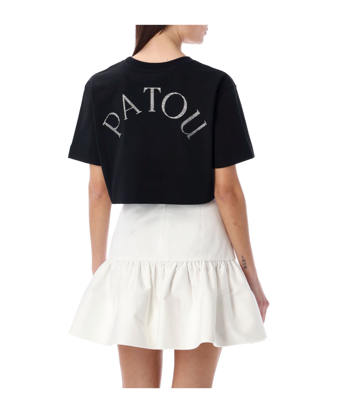 Patou Crystal Logo T-shirt - Black