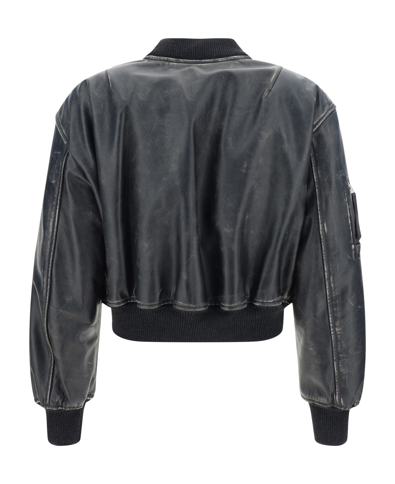Acne Studios Leather Jacket - VINTAGE BLACK