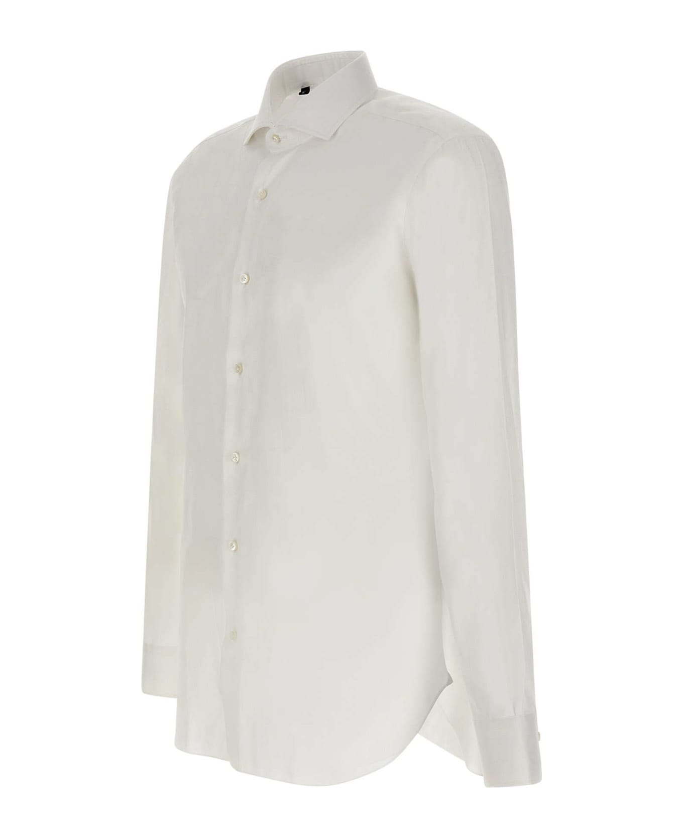 Barba Napoli Cotton Shirt - WHITE