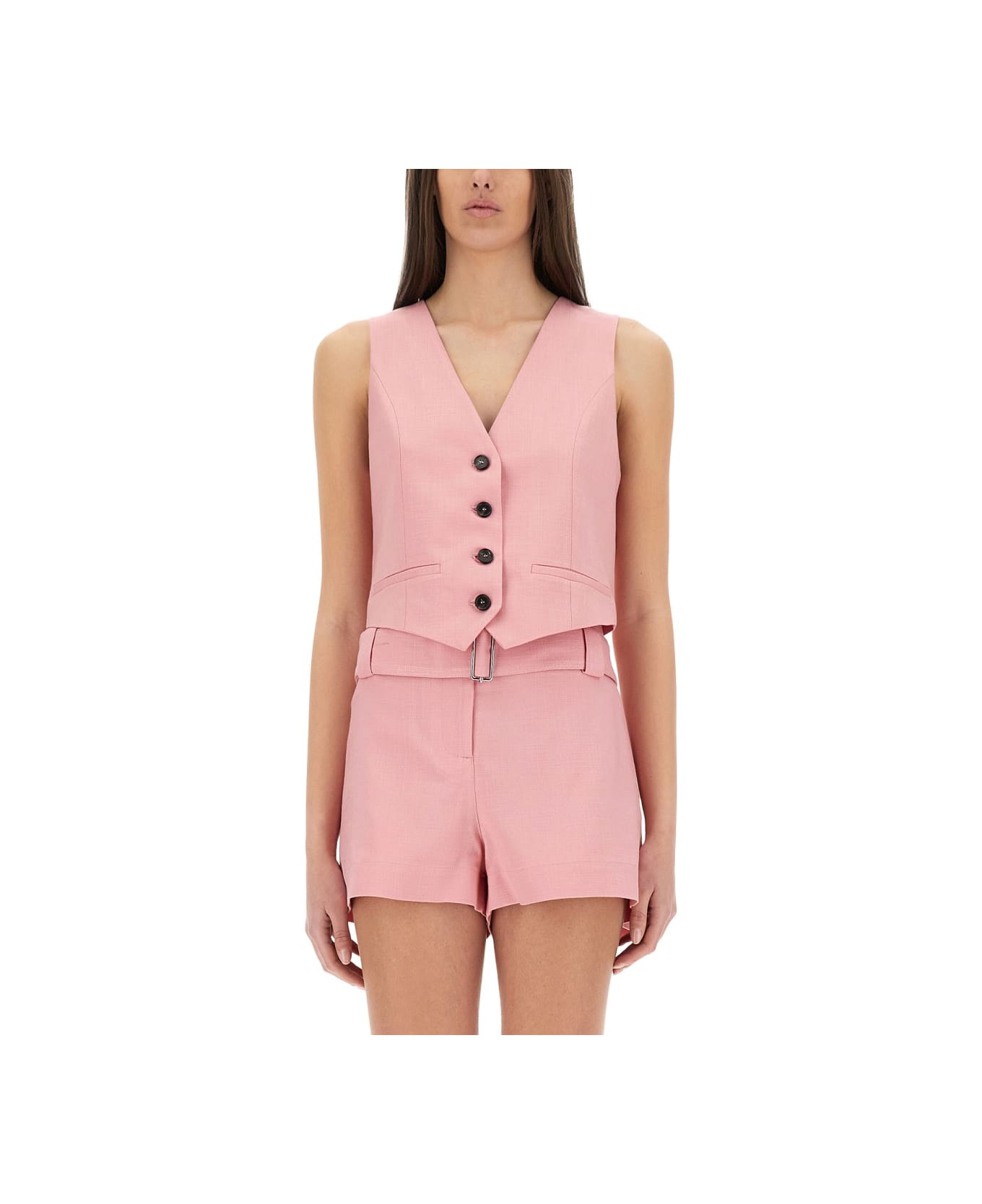 MSGM Cropped Vest - PINK