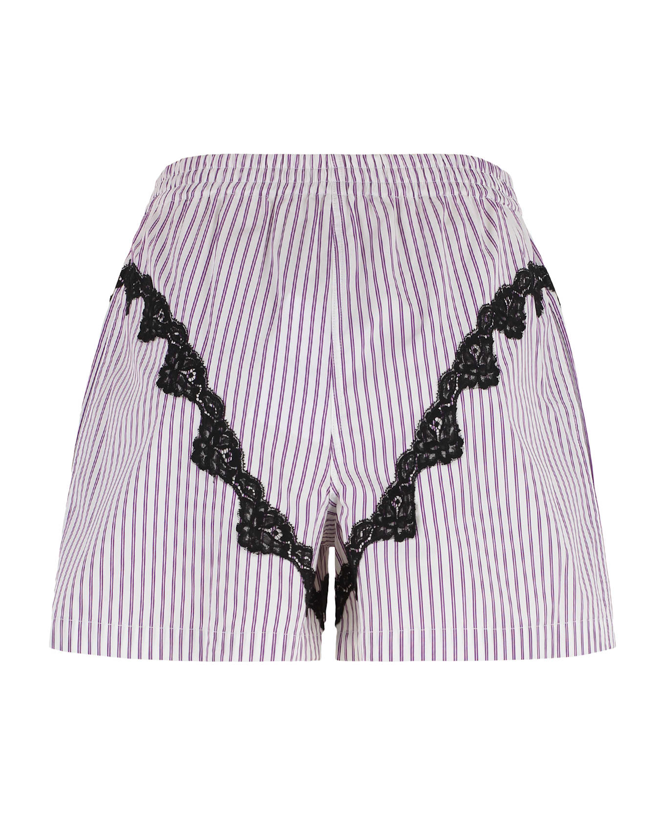 The Attico Cotton Shorts - prune
