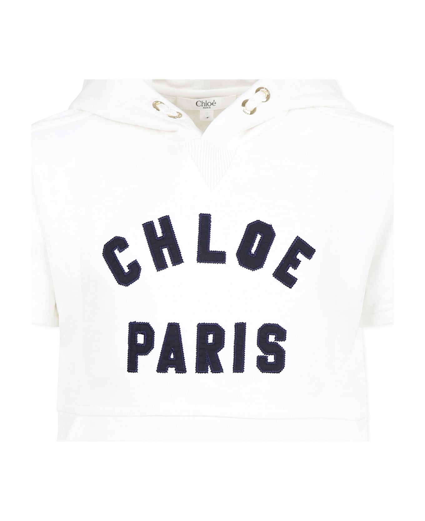 Chloé White Dress For Girl With Logo - White