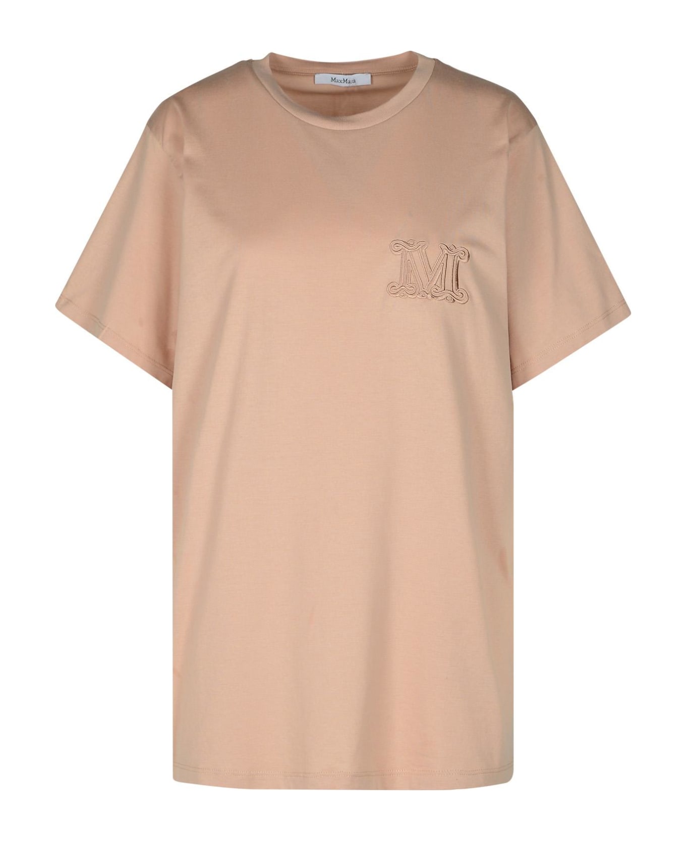 Max Mara Mango' Nude Cotton T-shirt - Nude