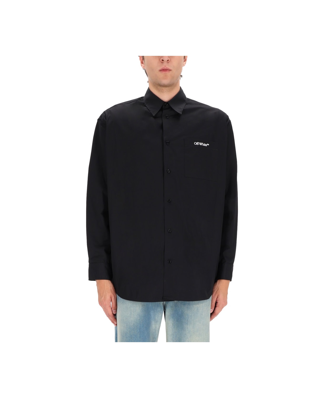 Off-White "brush Arrow" Shirt - BLACK