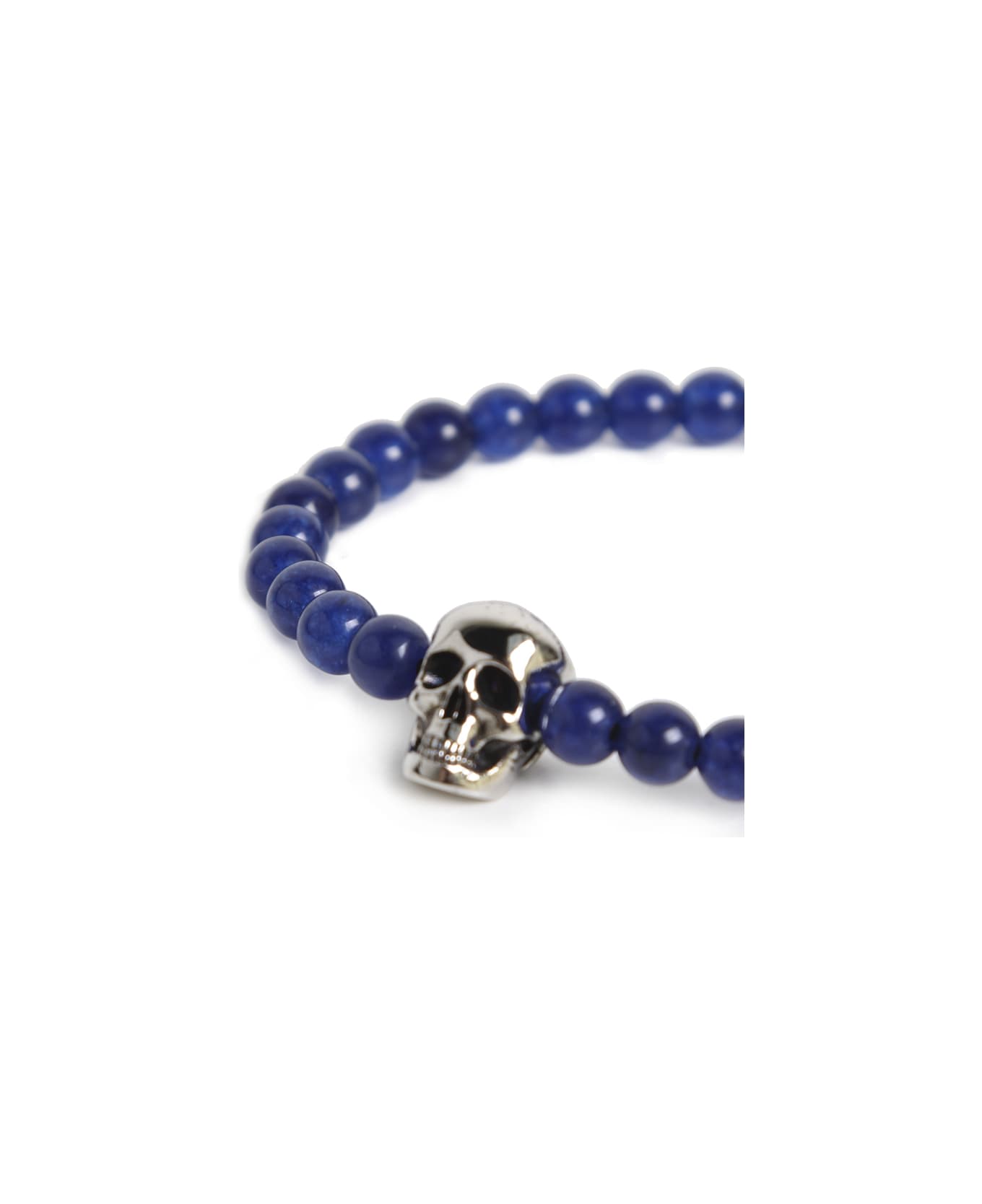 Alexander McQueen Skull Bracelet - Elec.blue/a.sil
