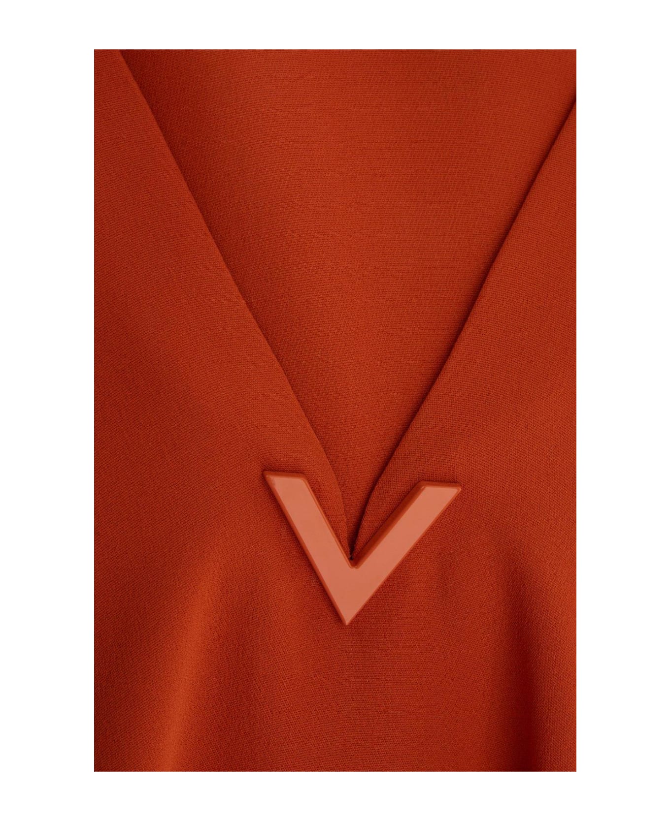 Valentino Vlogo Plaque V-neck Blouse - Orange