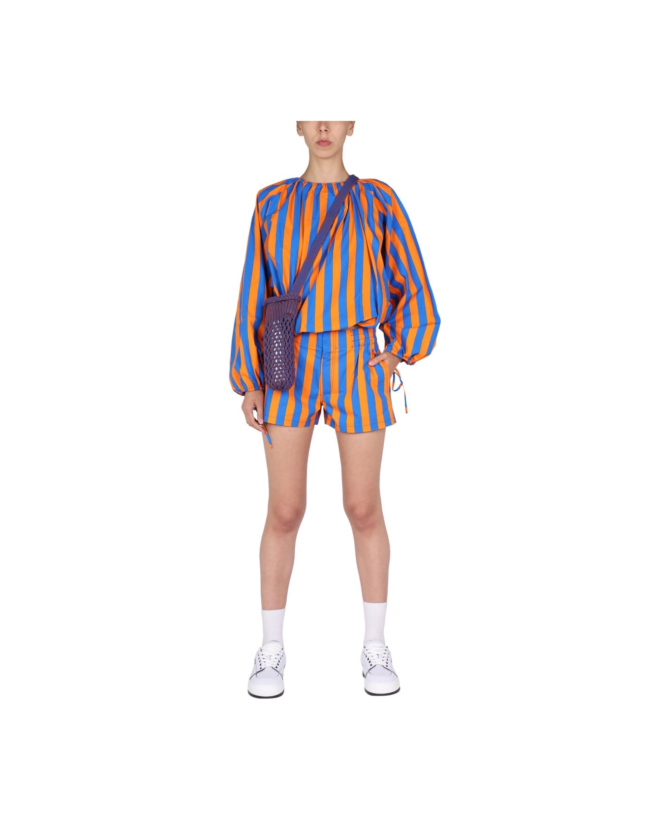 Sunnei Striped Pattern Shorts - MULTICOLOUR