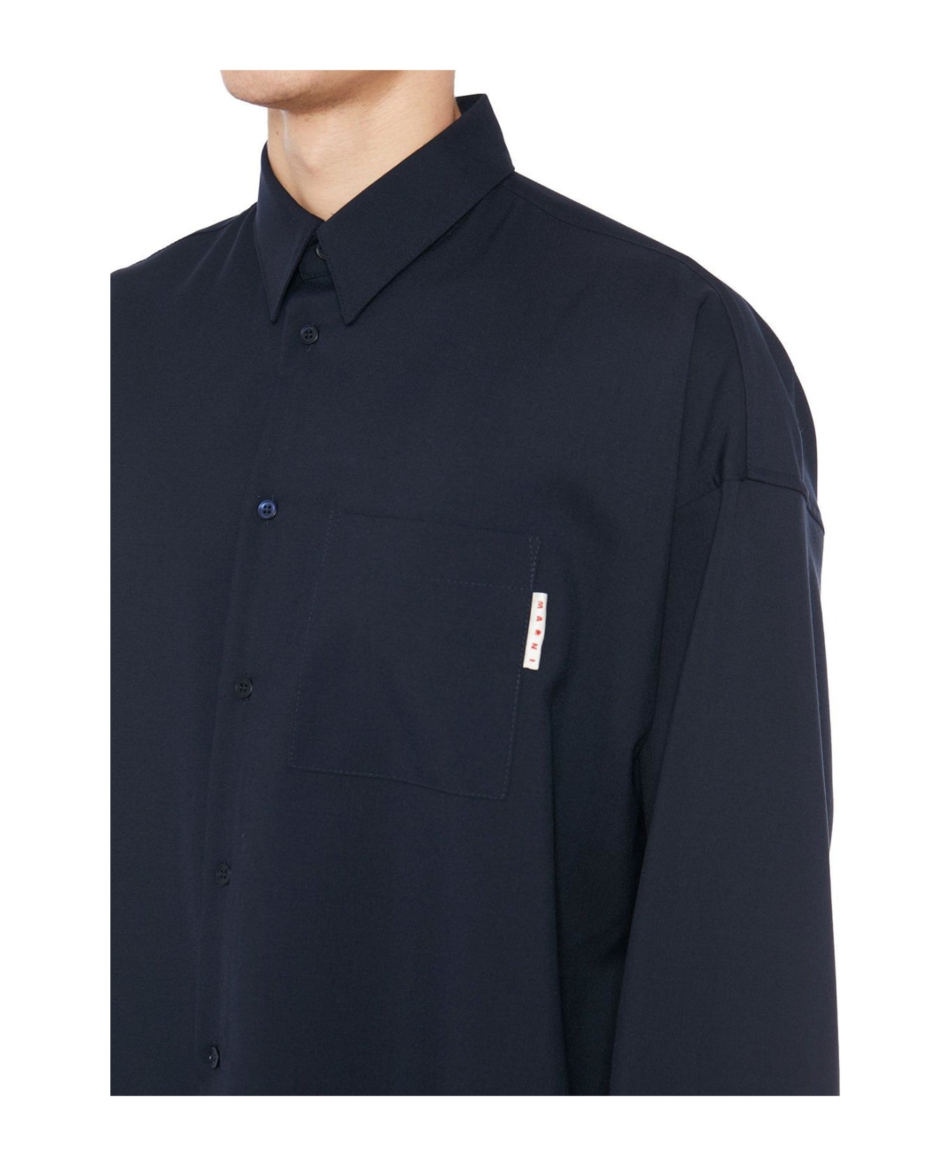 Marni Long-sleeved Button-down Shirt - Black