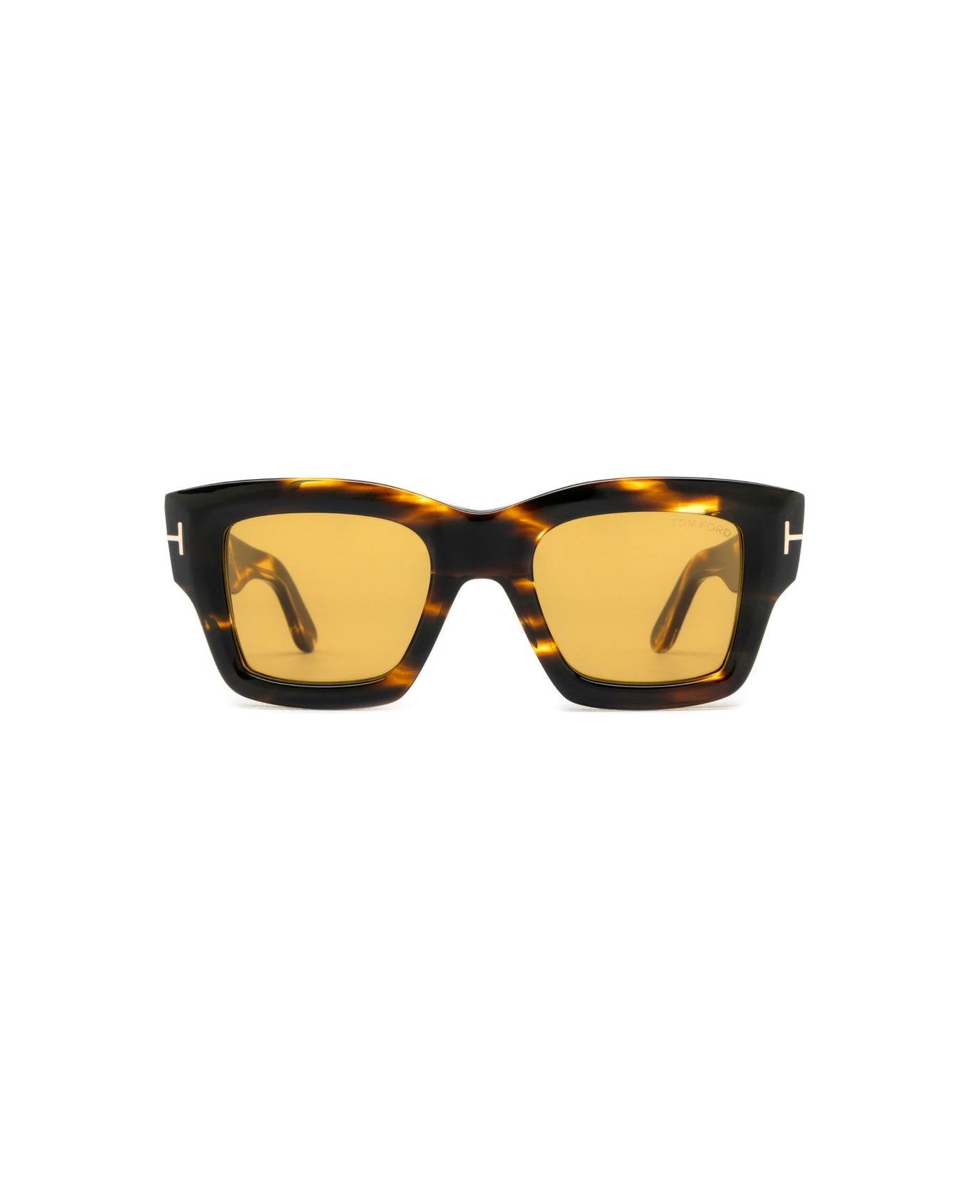 Tom Ford Eyewear Ilias Square Frame Sunglasses - 5052E - avana scura  / marrone