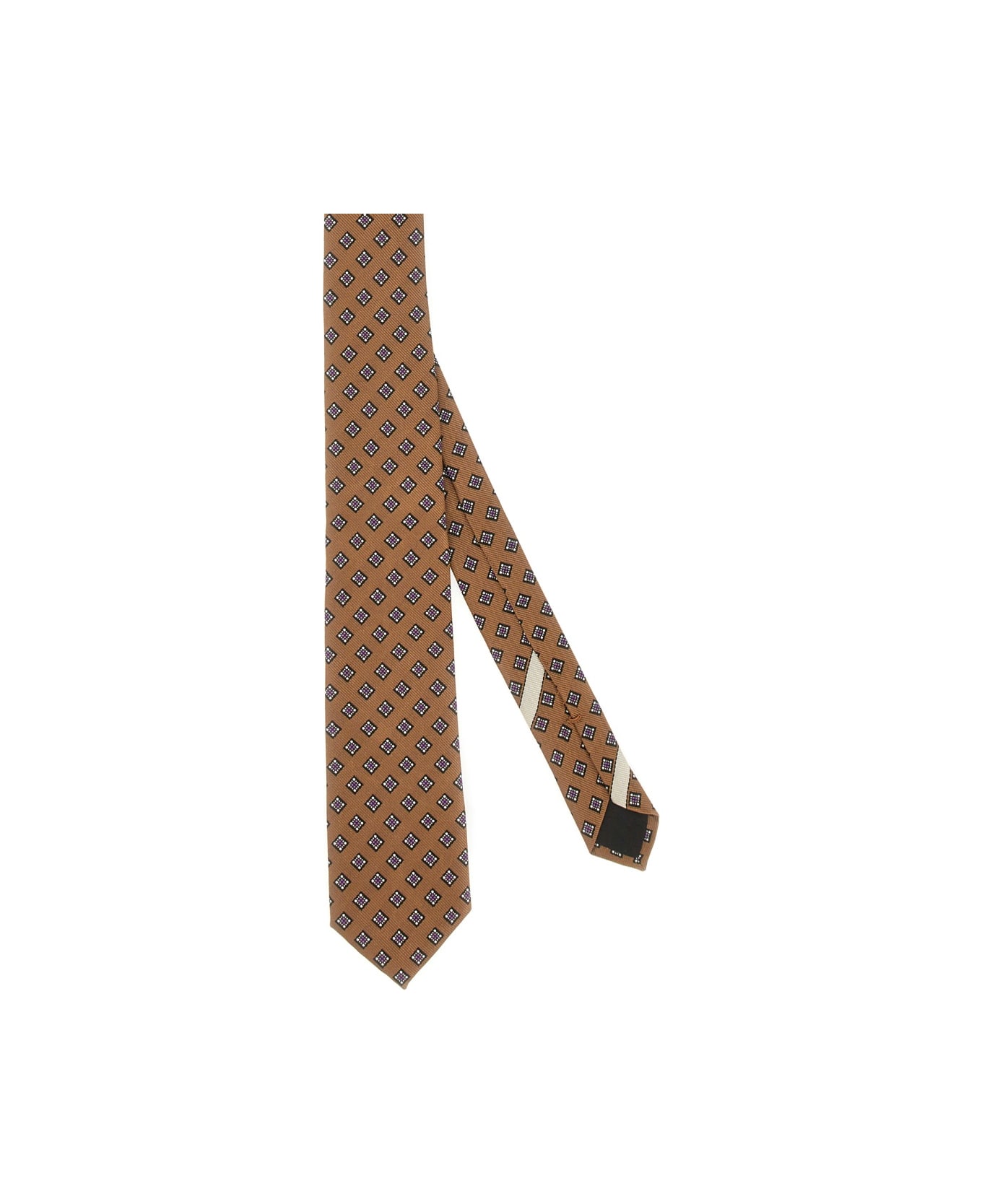 Valentino Garavani Silk "valentie" Tie - BEIGE