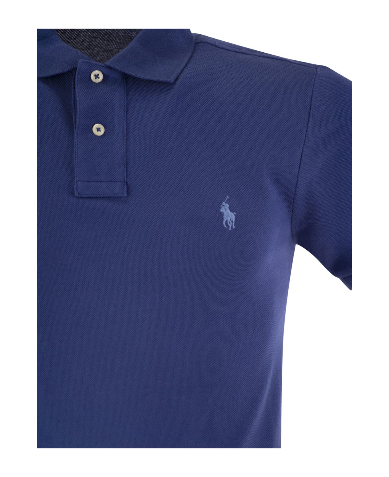 Polo Ralph Lauren Slim-fit Pique Polo Shirt - Royal Blue