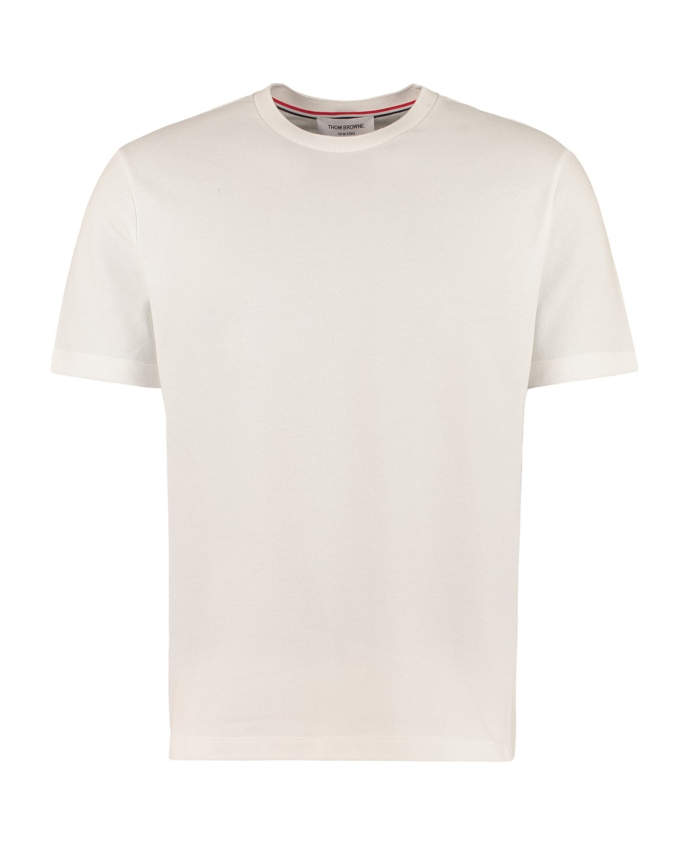 Thom Browne Cotton Piqué T-shirt - White