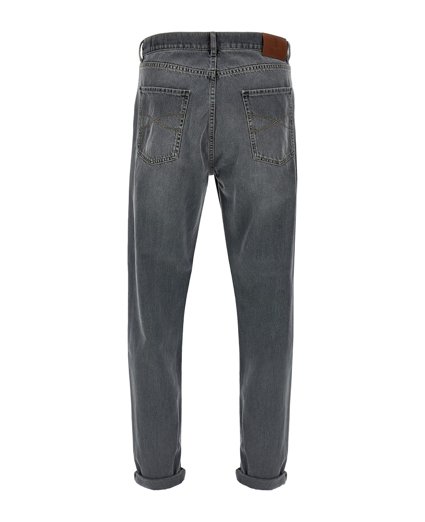 Brunello Cucinelli Garment-dyed Jeans - Gray