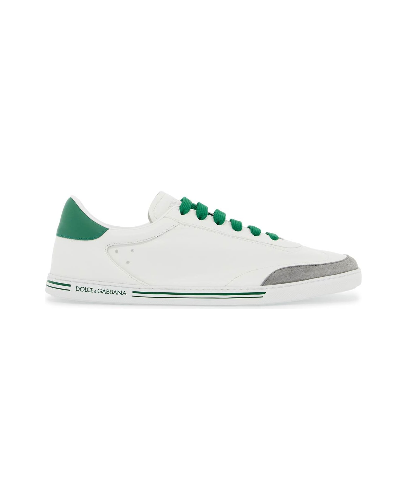 Dolce & Gabbana Leather Saint Tropez Sneakers In - MULTICOLOR (White)