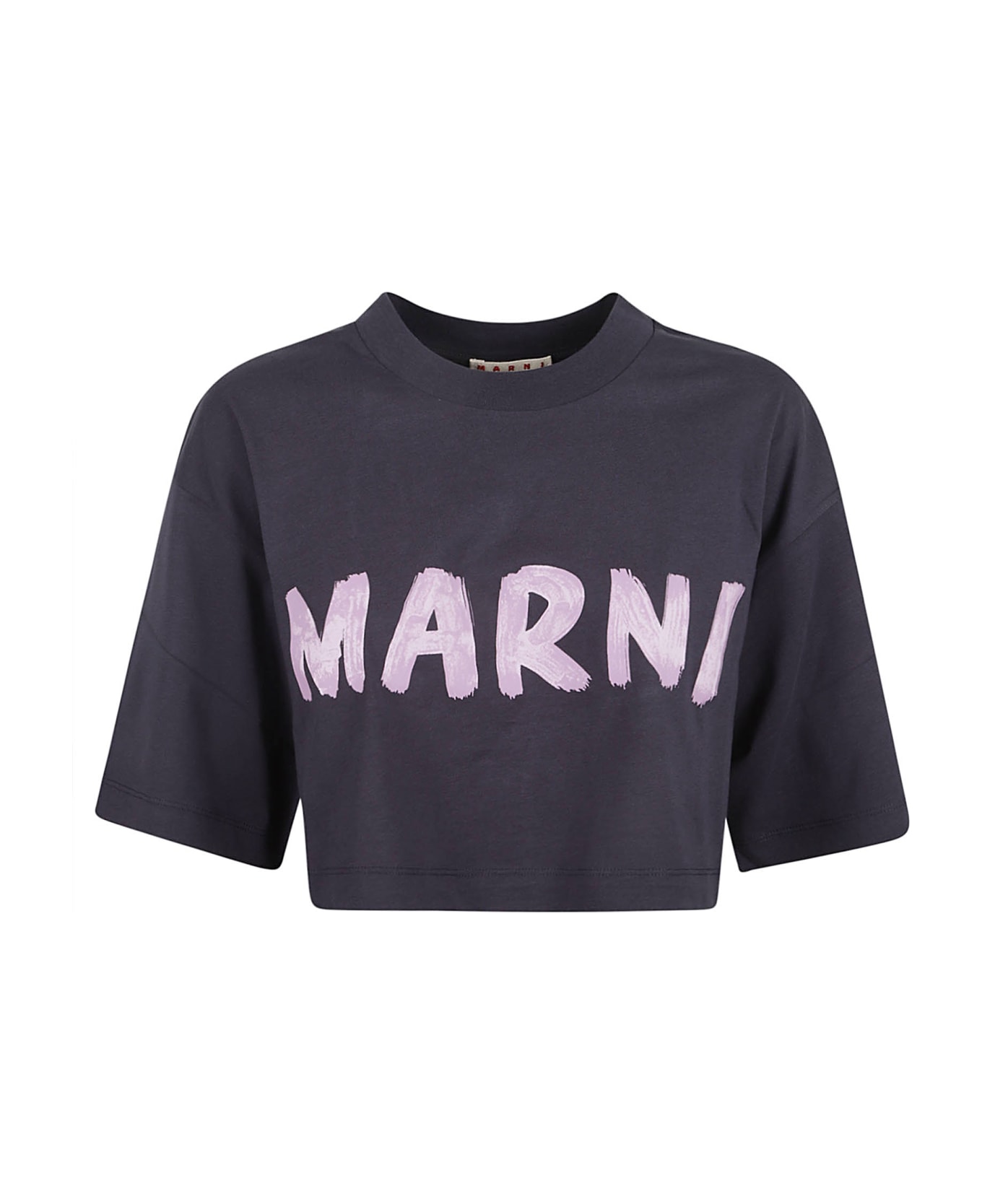 Marni Logo Organic Cotton T-shirt - Blue/Black