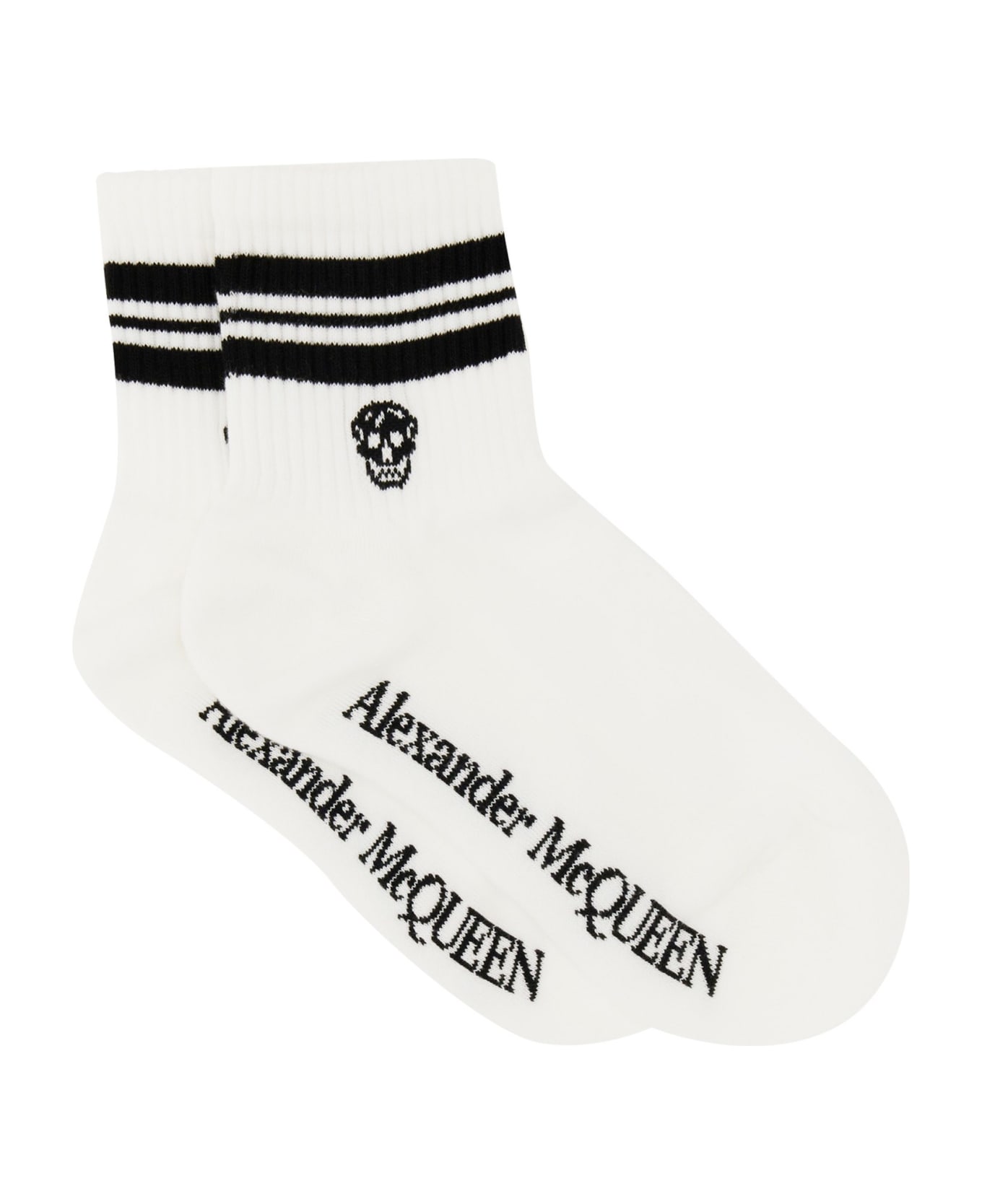 Alexander McQueen Socks With Logo - BIANCO
