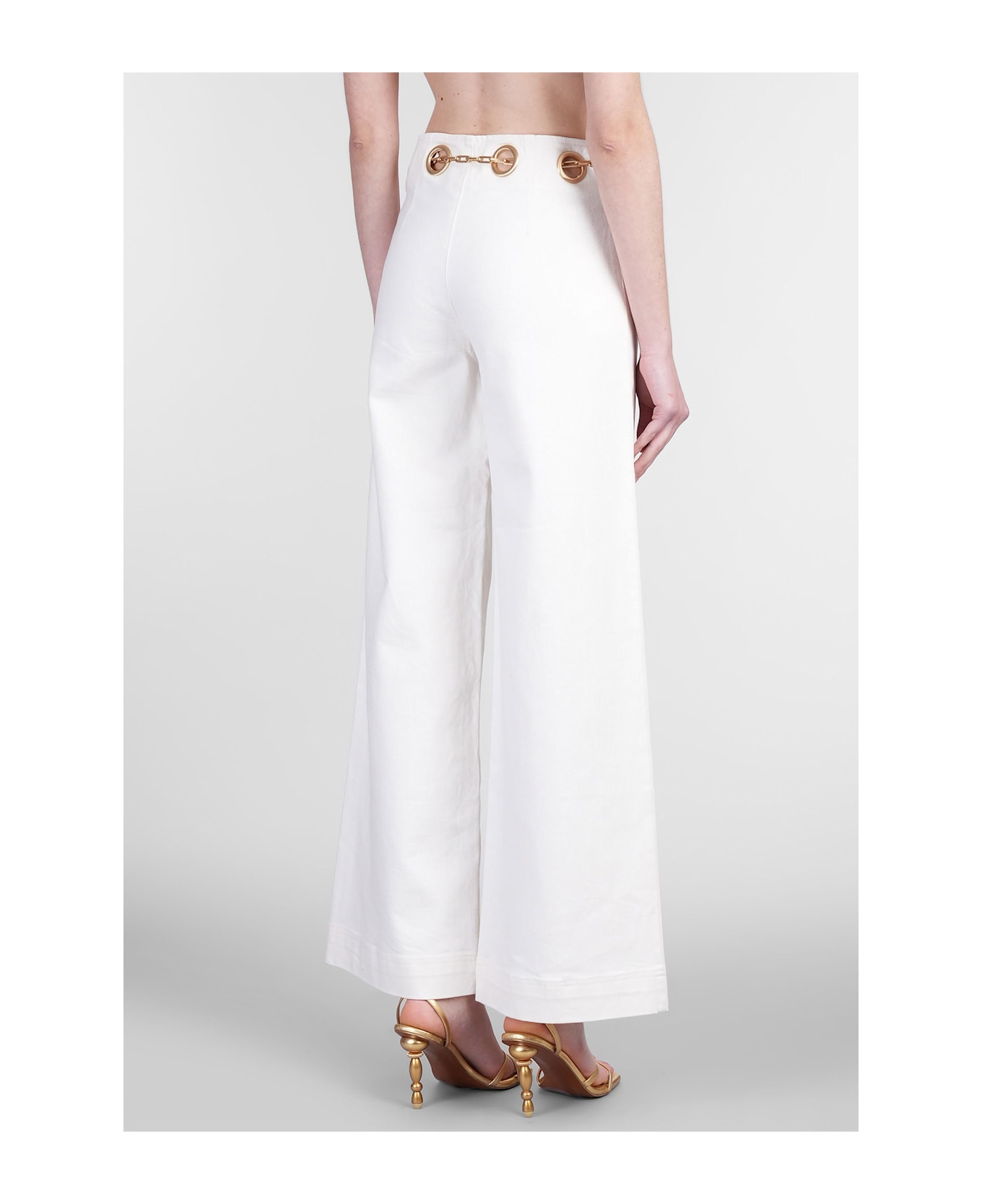 Cult Gaia Sydney Pants In White Cotton - white