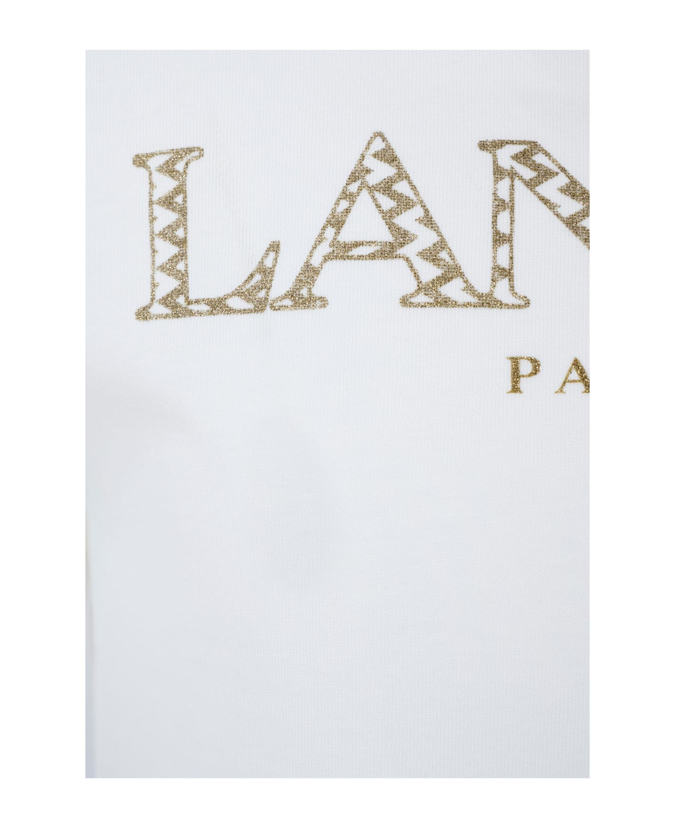Lanvin White T-shirt For Girl With Logo - White