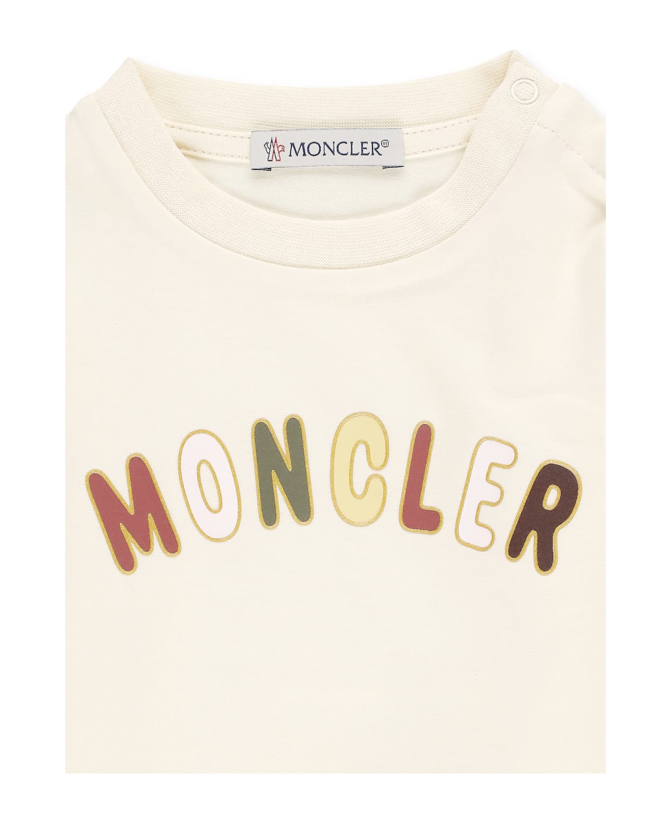 Moncler Sweater With Print - Ivory