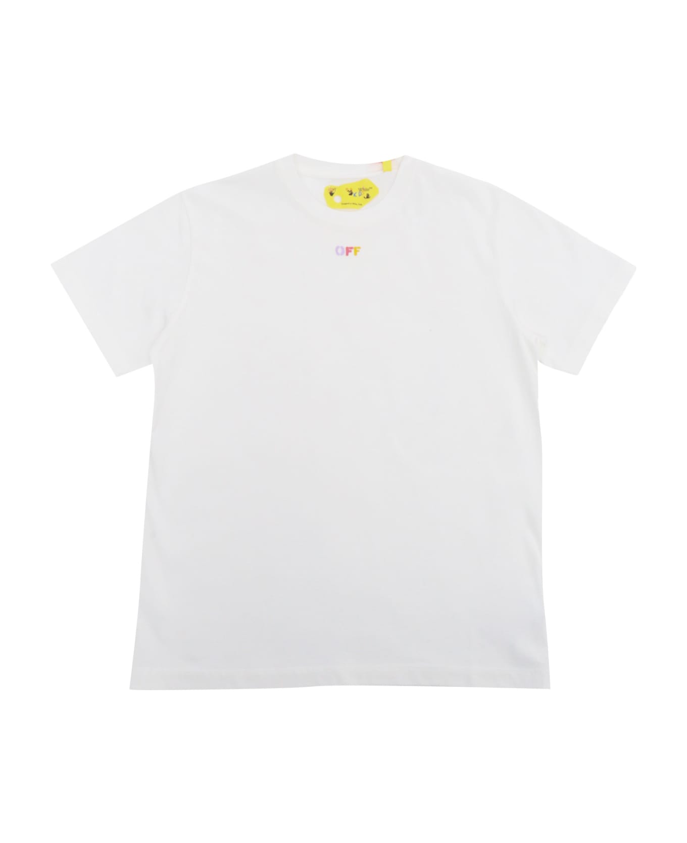 Off-White White T-shirt With Logo - WHITE Tシャツ＆ポロシャツ