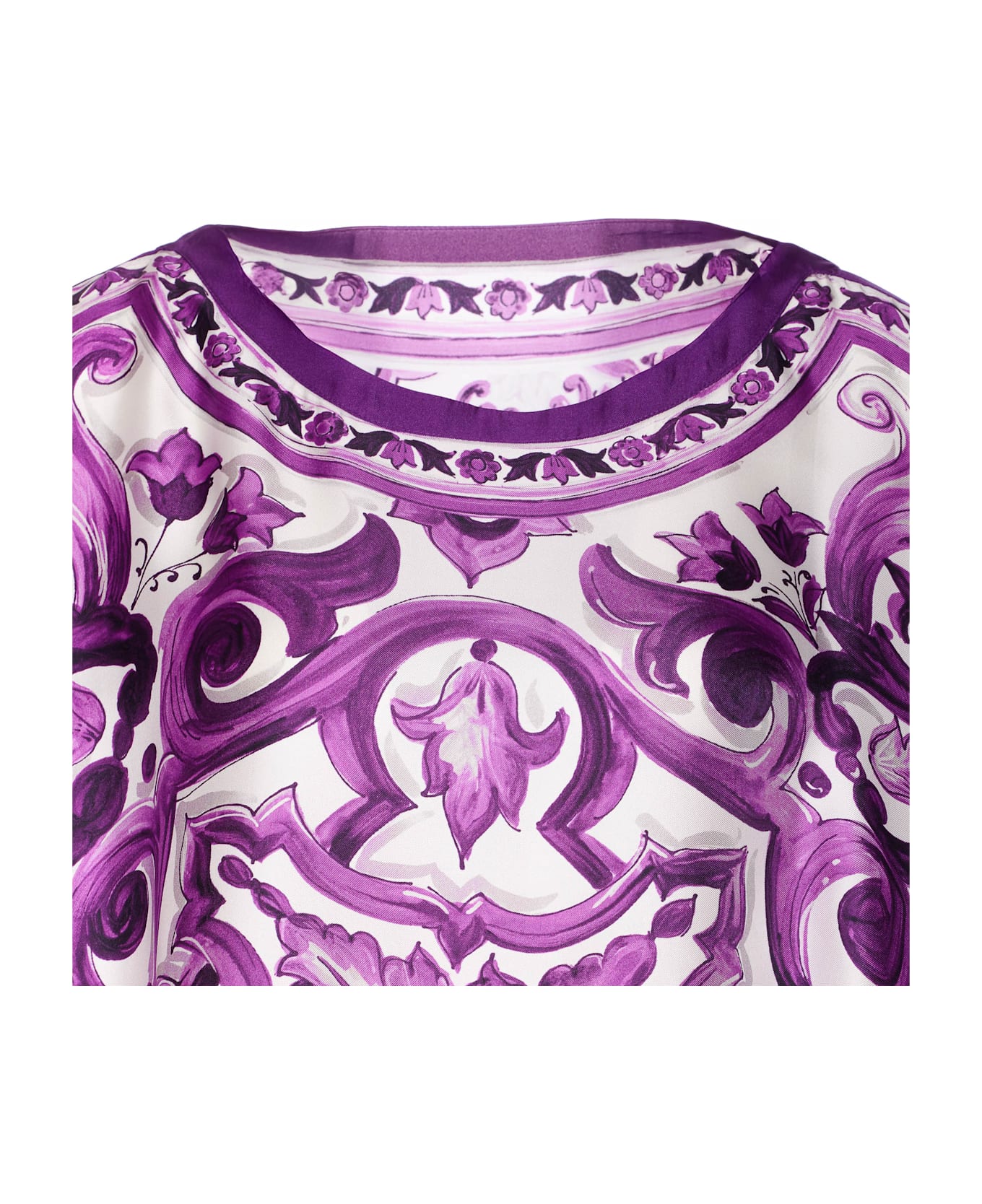 Dolce 
Gabbana Maiolica Print Kaftan - Purple