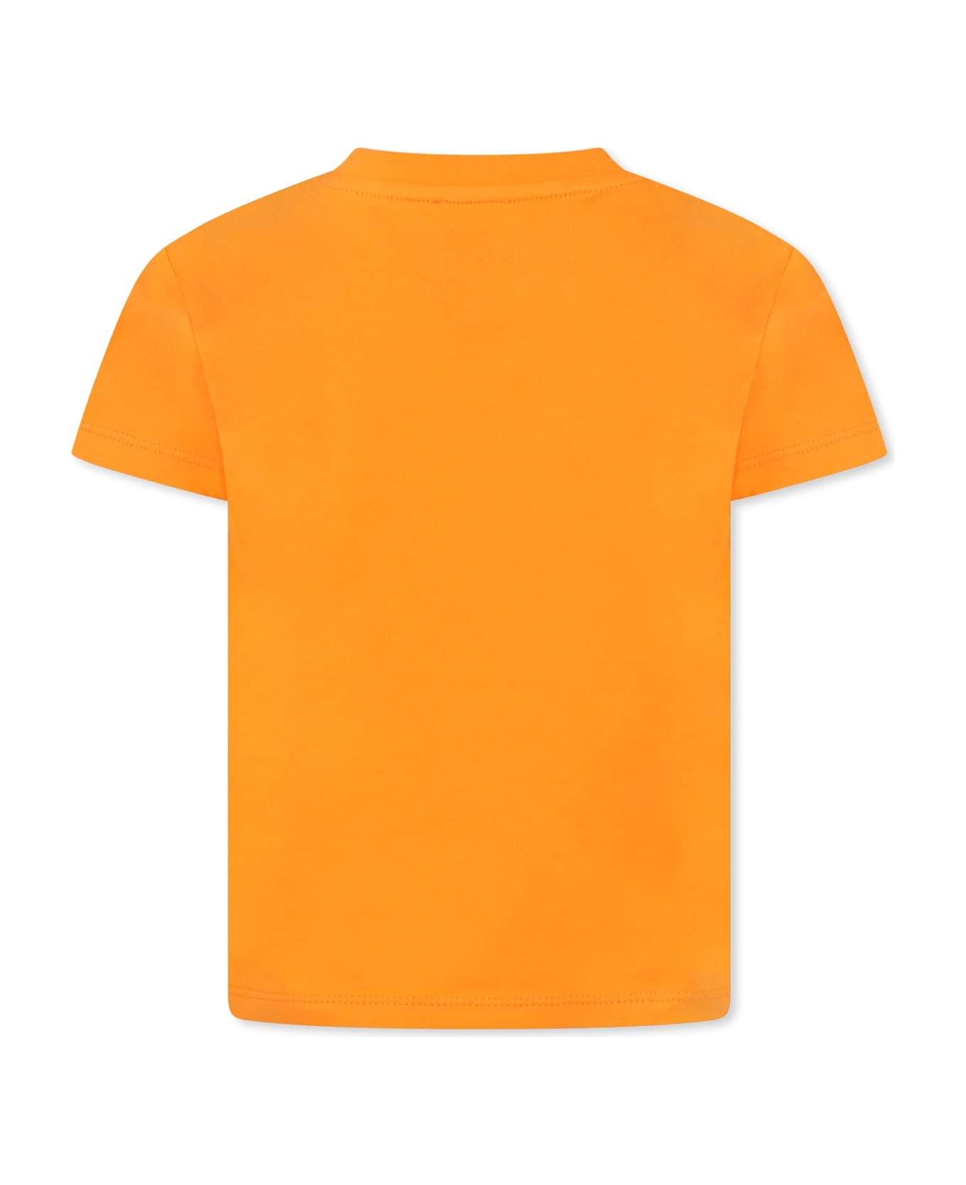 Kenzo Kids Orange T-shirt For Boy With Logo - Orange