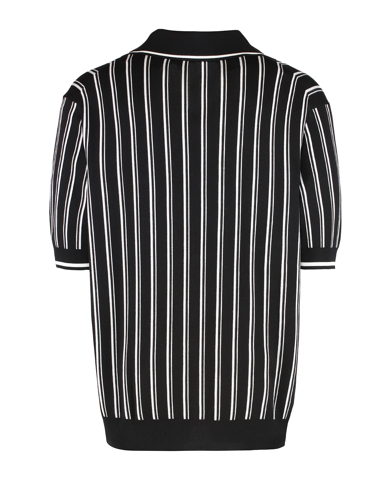 Dolce 
Gabbana Silk-knit Polo Shirt - black