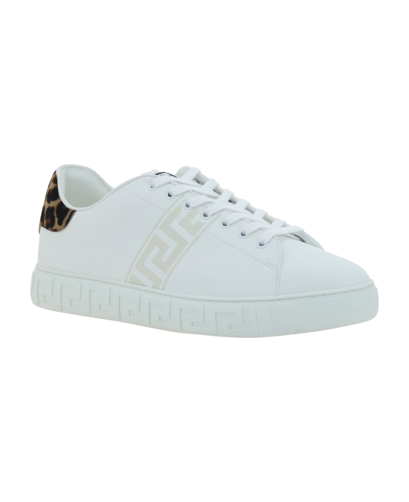 Versace Sneakers - White+brown Spotted