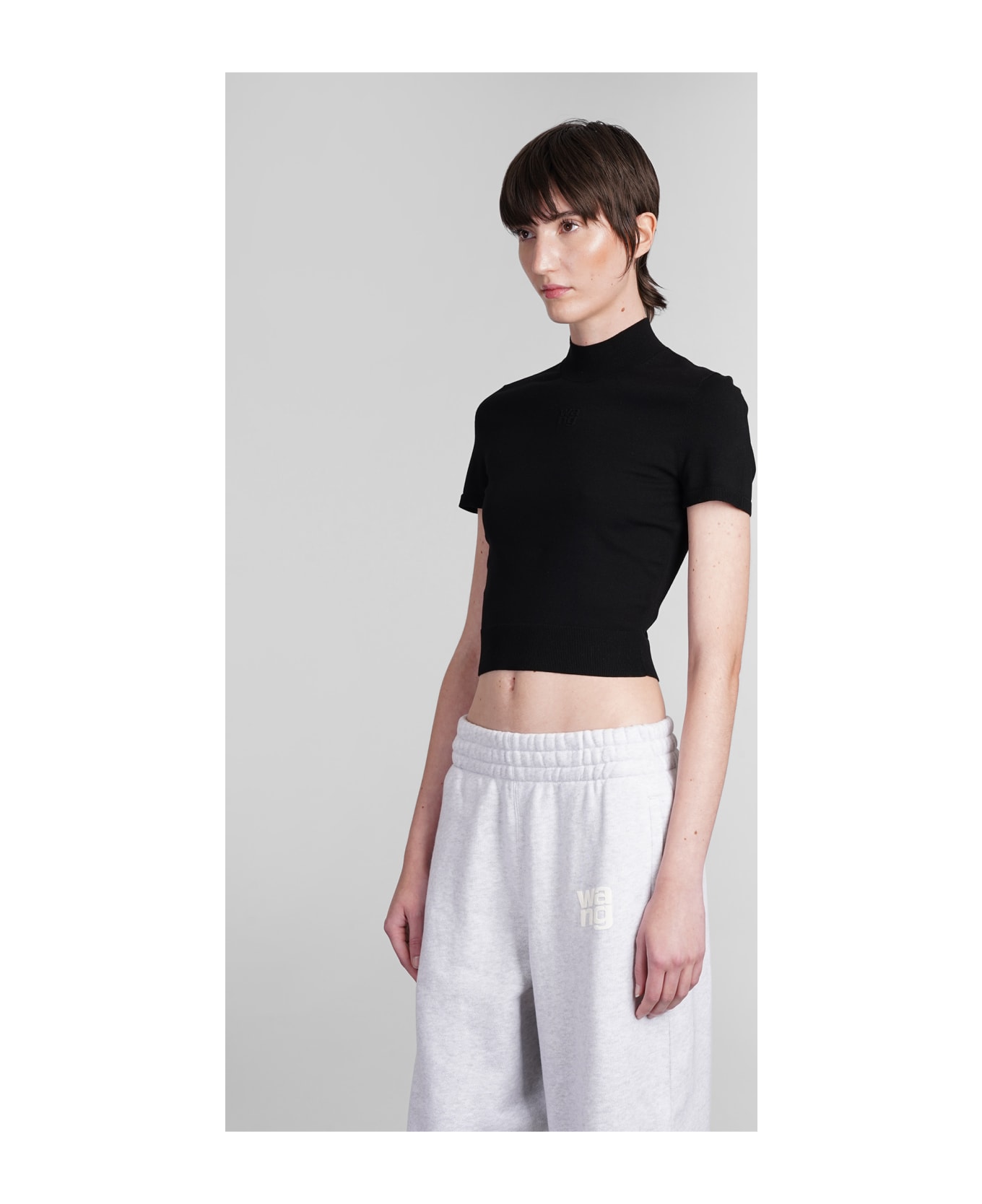 T by Alexander Wang T-shirt With Logo - BLACK