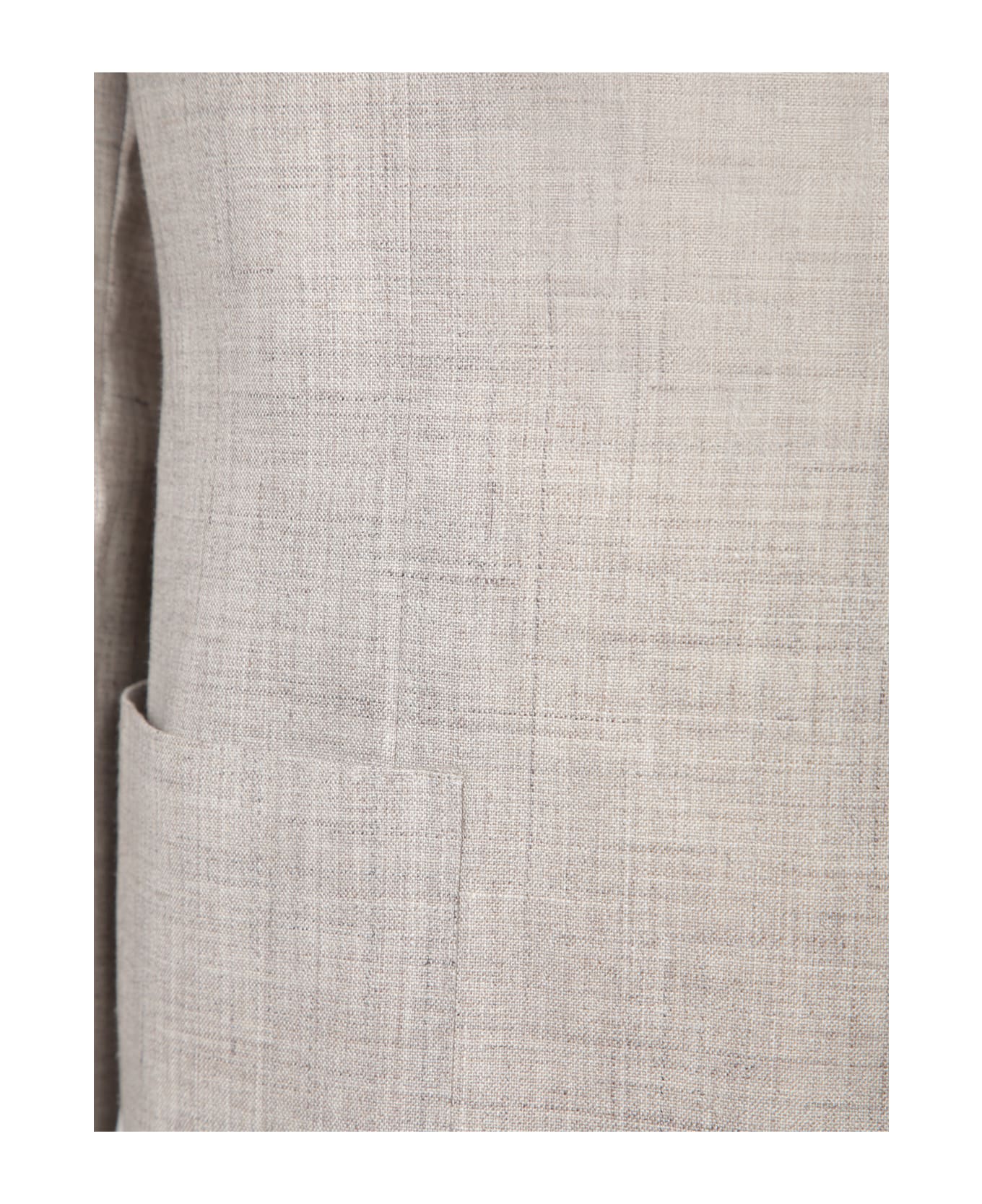Canali Beige Linen Jacket - Beige