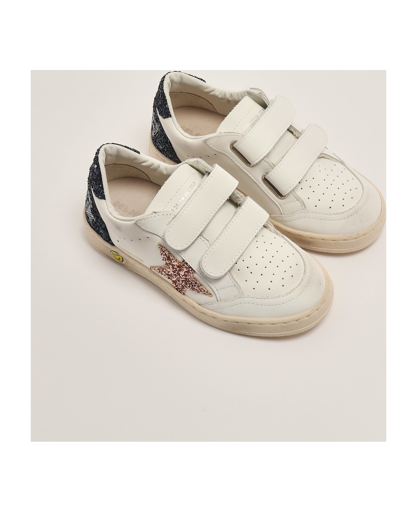 Golden Goose Ballstar Strap Sneaker - BIANCO-ORO