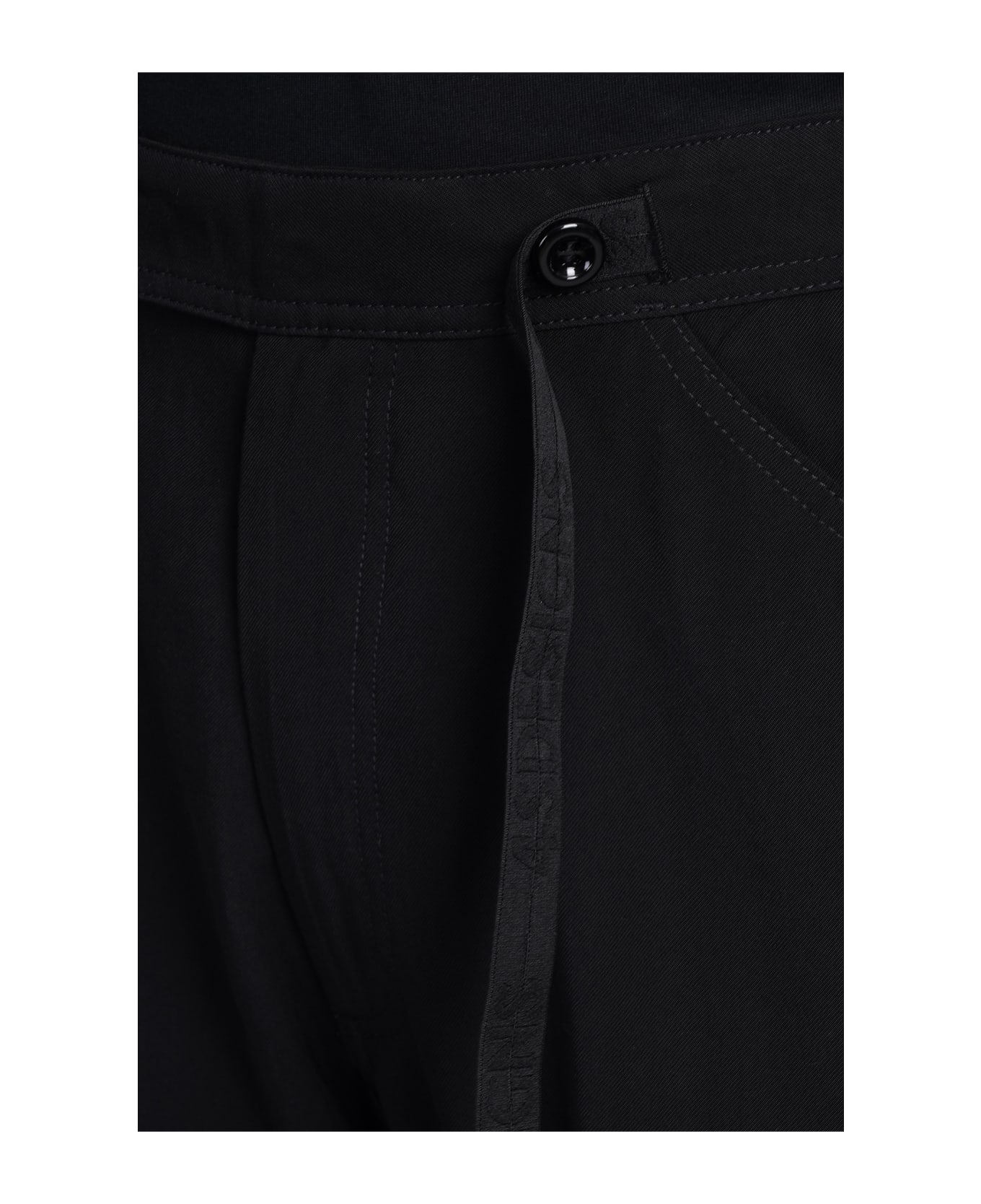 4sdesigns Pants In Black Viscose - BLACK