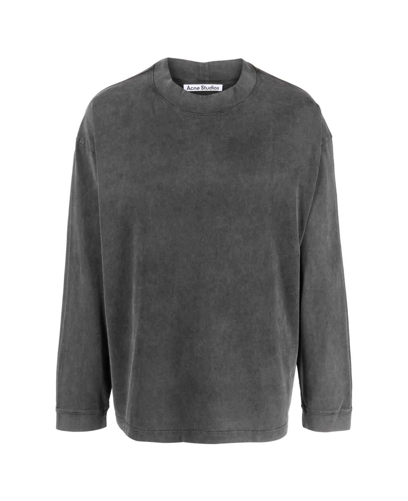 Acne Studios Logo Cotton T-shirt - Grey