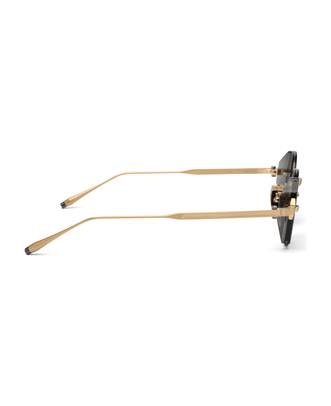 Akoni Jupiter - Brushed 12k Gold / Crystal Black Sunglasses - gold/black
